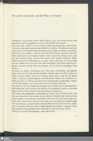 Ich wurde eingeladen, auf die Welt zu kommen