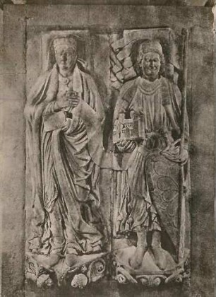 Wechselburg, Grabmal des Stifterpaares : Grabdenkmal des Stifterpaares Dedo von Groitzsch (gest. 1190) und seiner Frau Mechthild (gest. 1189) in der Stiftskirche