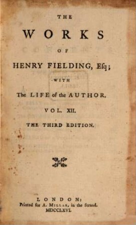 The works of Henry Fielding : with the life of the author ; in twelve volumes. 12