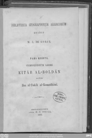 Muḫtaṣar Kitāb al-buldān