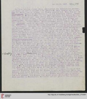 Brief(Abschrift)