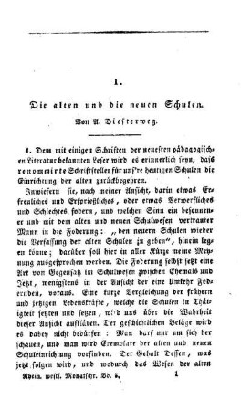 Die alten und die neuen Schulen