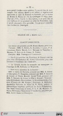 Séance du 7 mars 1913