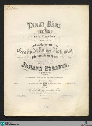 Tanzi Bäri : Polka für das Piano-Forte; 134tes Werk