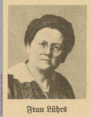Porträt von Frieda Lührs
