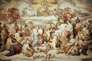 Die Hochzeit von Amor und Psyche im Olymp