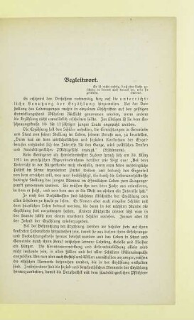 Begleitwort