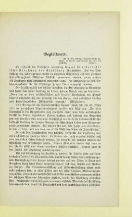 Begleitwort