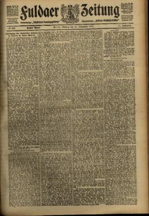 Erste Ausgabe vom Montag, den 21. November 1910.