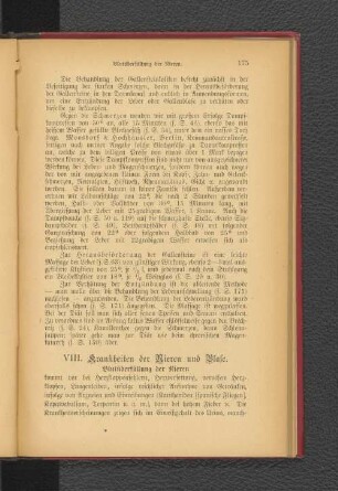 VIII. Krankheiten der Nieren und Blase.