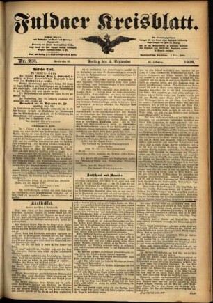 Ausgabe vom Freitag, den 04. September 1908.
