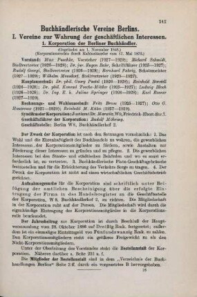 Buchhändlerische Vereine Berlins
