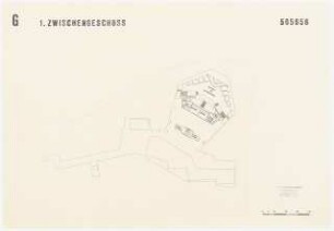 Stadthalle, Göttingen: Grundriss 1. Zwischengeschoss 1:500