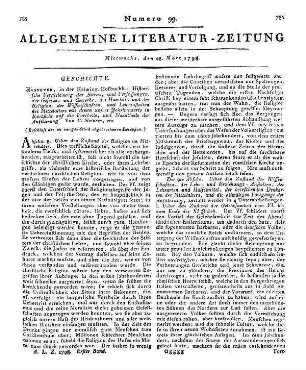 Meiners, C.: Historische Vergleichung der Sitten, und Verfassungen, der Gesetze und Gewerbe, des Handels, und der Religion, der Wissenschaften, und Lehranstalten des Mittelalters mit denen unsers Jahrhunderts in Rücksicht auf die Vortheile, und Nachtheile der Aufklärung etc. (Beschluß der im vorigen Stück abgebrochenen Recension.)