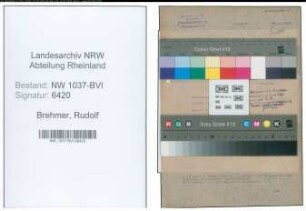 Entnazifizierung Rudolf Brehmer , geb. 22.06.1909 (Oberinspektor)