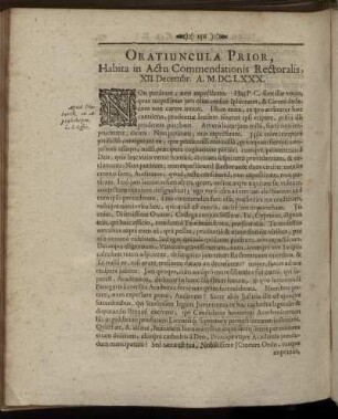 Oratiuncula [...]