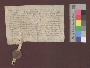 Das Gericht zu Speyer vidimiert die Bulle Papst Alexanders IV. vom 12. Januar 1260.