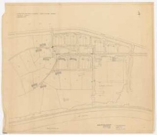 Siedlung Hinrichssegen, Bruckmühl: Lageplan 1:1000, 1. Bauabschnitt (entspricht Inv.Nr. 25204)