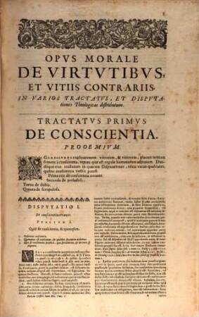 Opus morale de Virtutibus et Vitiis contrariis. 1