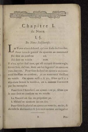 Chapitre I. de Noms.