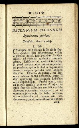 Decennium Secundum.