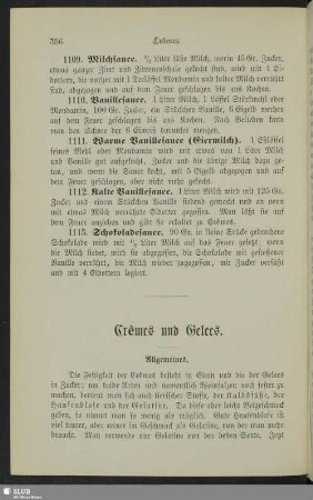 Crêmes und Gelees
