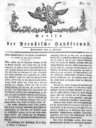 Nr. 13., 31. Januar 1807