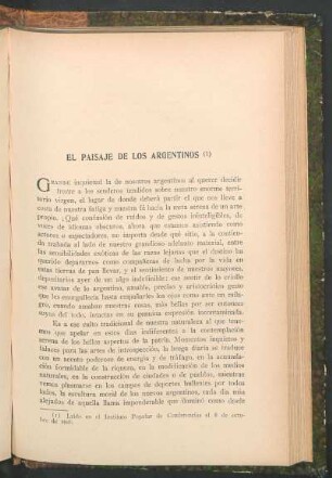 El paisaje de los argentinos