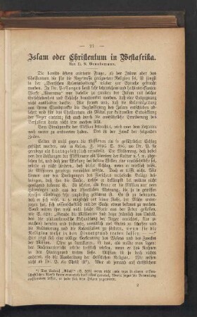 Islam oder Christentum in Westafrika