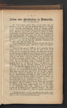 Islam oder Christentum in Westafrika