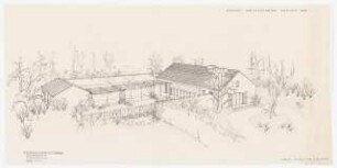 Raststätte der Vereinigten Kugellagerfabriken Schweinfurt, Bonn: Haus mit Gartenhof
