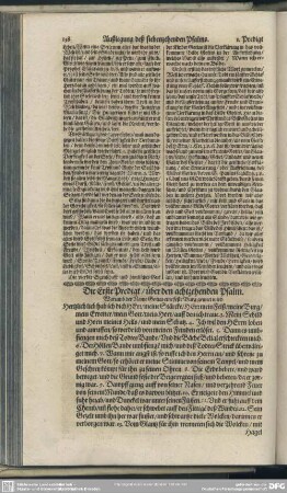 Die Predigten über den achtzehenden Psalm