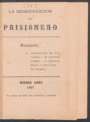La desesperación del prisionero