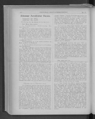 Altonaer Aerztlicher Verein.