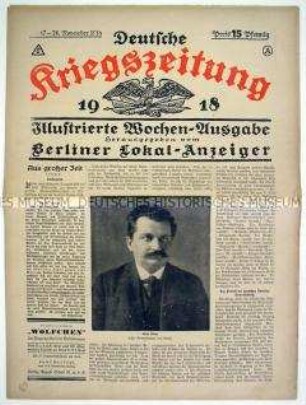 lllustrierte Wochen-Ausgabe des "Berliner Lokal-Anzeiger" zur Lage nach dem Sturz des Kaisers