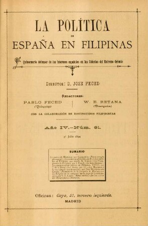 Núm. 91. 31 Julio 1894