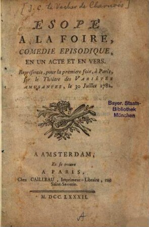 Ésope à la foire : Comédie episodique, en un acte et en vers