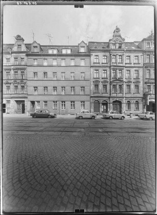 Görlitz-Altstadt, Landeskronstraße. Wohnhäuser mit Laden. Straßenfront