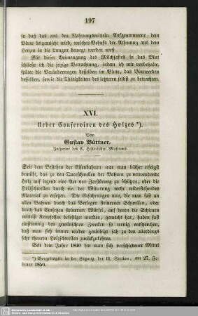 XVI. Ueber Conserviren des Holzes