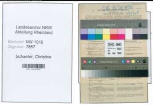 Entnazifizierung Christine Schaefer , geb. 02.04.1910 (Hilfsangestellte)