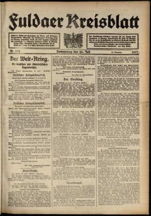 Ausgabe vom Donnerstag, den 26. Juli 1917.