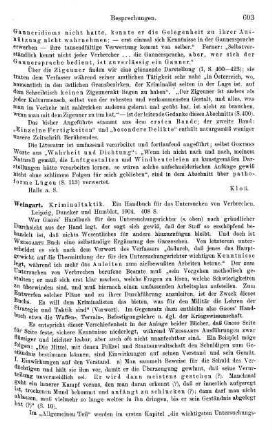 603-604, Weingart. Kriminaltaktik. Ein Handbuch für das Untersuchen von Verbrechen, 1904