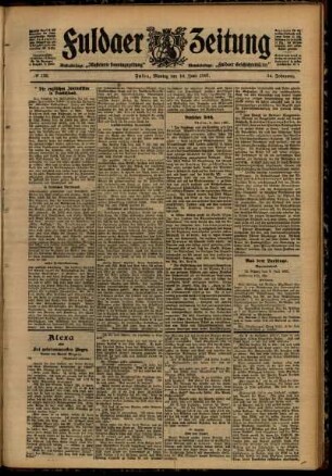 Ausgabe vom Montag, den 10. Juni 1907.