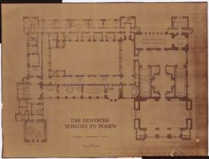 Schloss Posen, Posen Umbau: Möblierungsplan 1. OG 1:100
