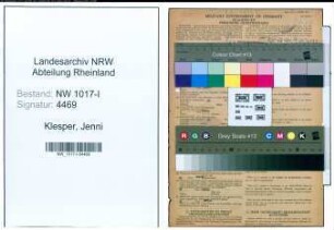 Entnazifizierung Jenni Klesper , geb. 23.11.1905 (Verkaeuferin)
