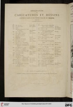 Designation des charges