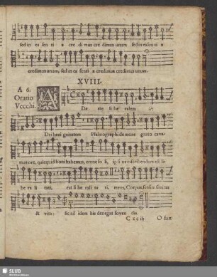 XVIII. Orazio T. Vecchi: Adeste liberalem Dei