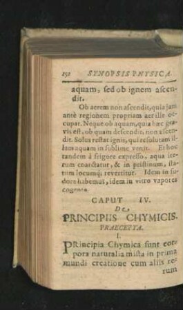 Caput IV. De Principiis Chymicis.