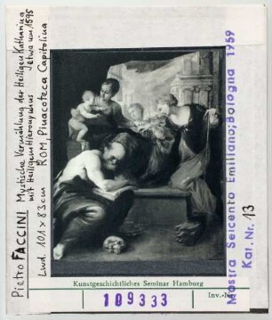Pietro Faccini: Mystische Vermählung der Hl. Katharina mit dem Hl. Hieronymus, um 1595. Rom, Pinacoteca Capitolina