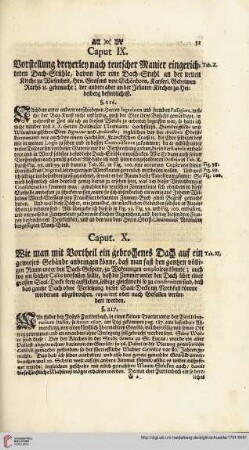 Caput IX: Vorstellung dreyerley nach teutscher Manier eingerichteten Dach-Stuehle [...]